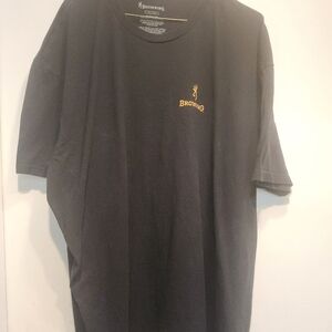 Browning Men's Black and Gold Logo Tee